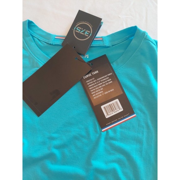 Fourlaps Curve Athletic Tank River Blue Sz L  37.5 Technology Blue  Crop Flowy - Picture 6 of 6